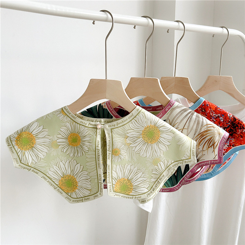 Off Shoulder Blouse - Moda floreale collari staccabili scialli per