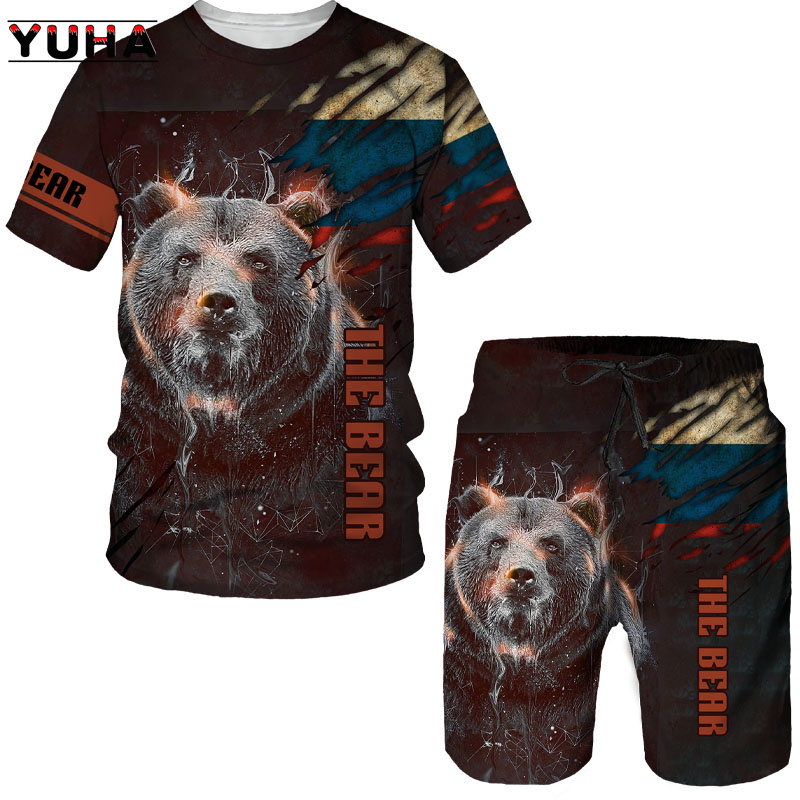 Summer Clothing For Women - Completo Estivo Orso 3D Stampato: T-shirt