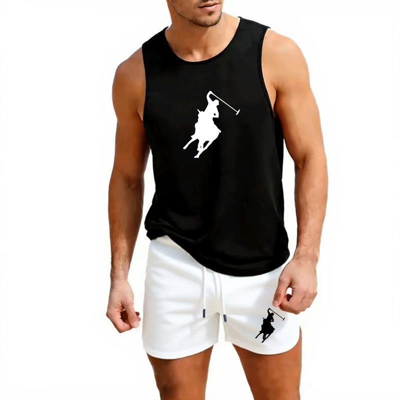 Summer Clothing - Completo estivo da uomo europeo, gilet