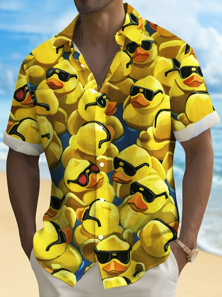 Summer Duck Clothing - Camicia da uomo Hawaii Maglietta estiva