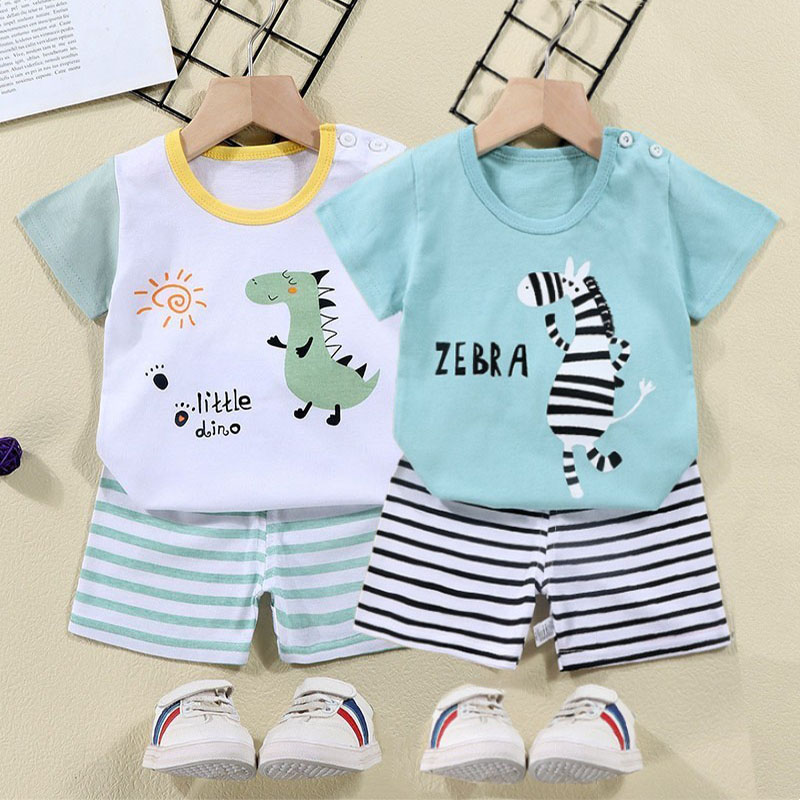 Summer Clothing For Babies - T-shirt in cotone + pantaloncini Set