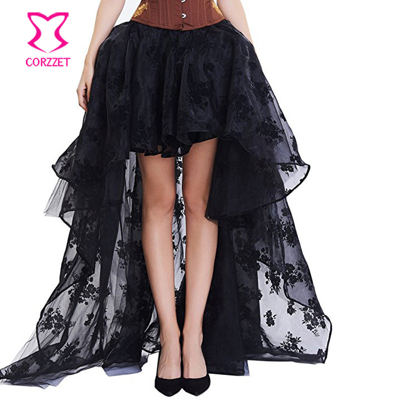 Summer Victorian Clothing - Gonna vittoriana gotica lunga con retro