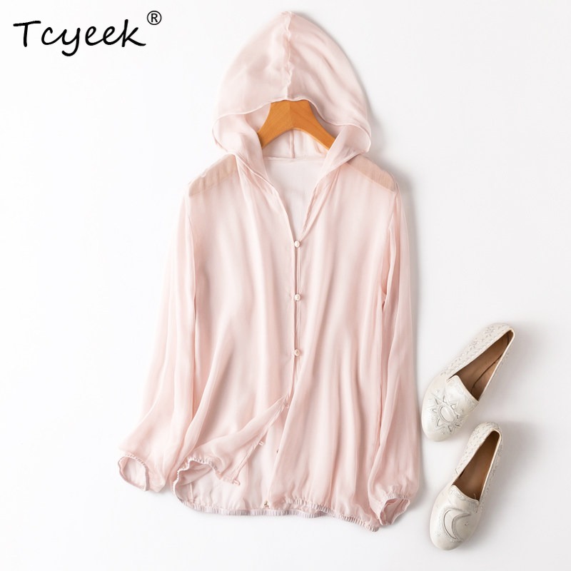 Summer Clothing - Tcyeek Top Donna 100% Vera Seta