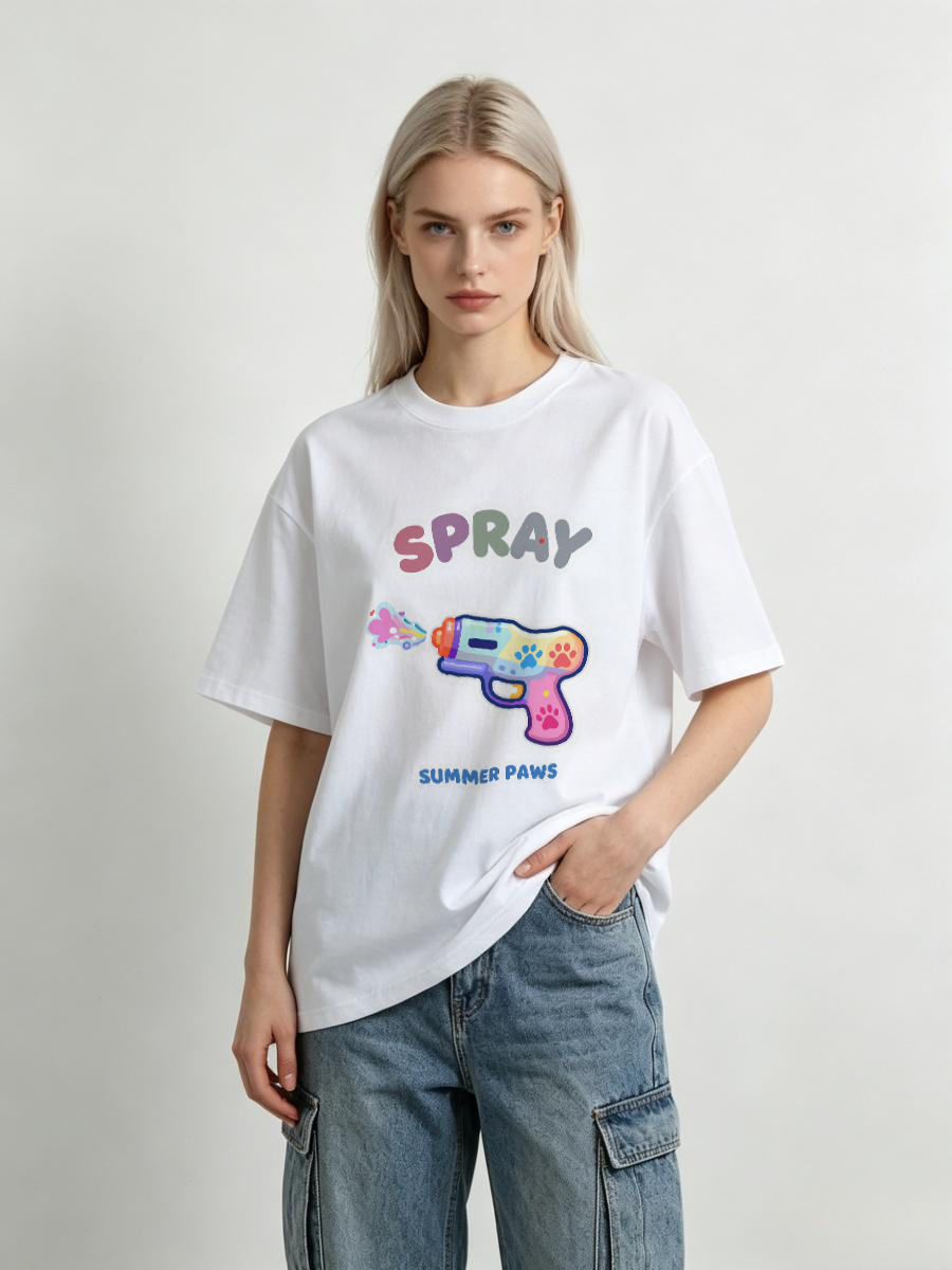 Summer Victorian Clothing - T-shirt Primaverile in Raso con Scollo
