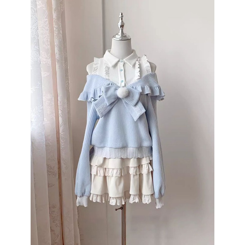 Off Shoulder Blouse - Set 2 Pezzi Kawaii Soft Girl