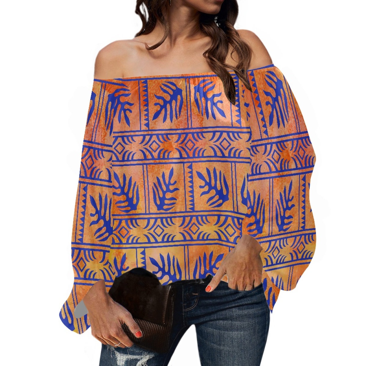 Off Shoulder Blouse - Abbigliamento Tribale Polinesiano, Camicetta Elegante in