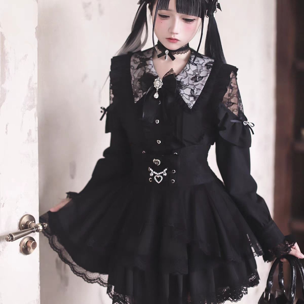 Off Shoulder Blouse - Set di Gonne Harajuku Kawaii per