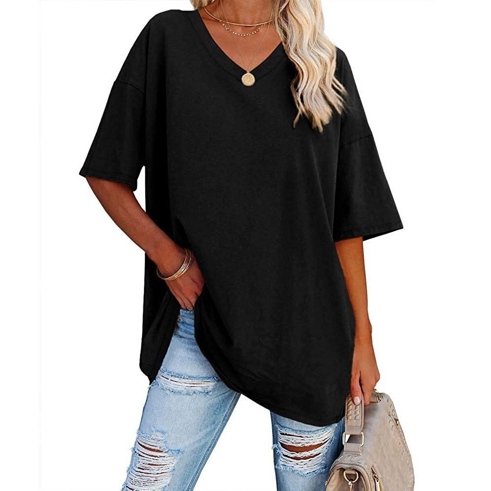 Summer Clothing Amazon - Top ampio con scollo a V