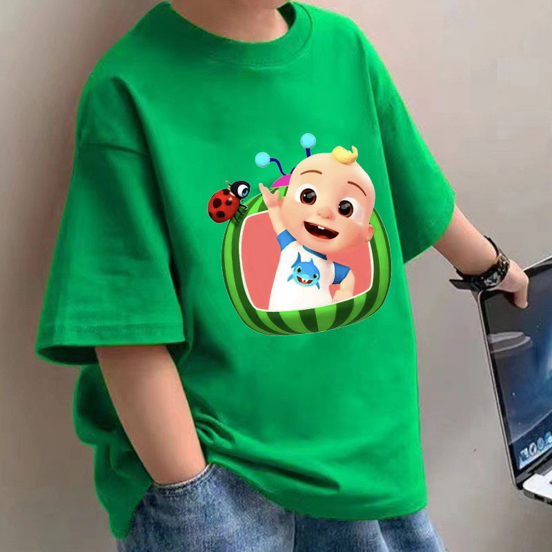 Summer Clothing For Babies - Cocomelons T-shirt per bambini Anime Cotone