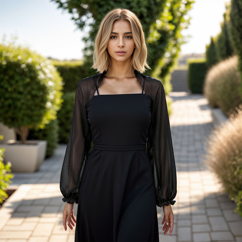 Off Shoulder Blouse - Scialle in chiffon tinta unita Camicia