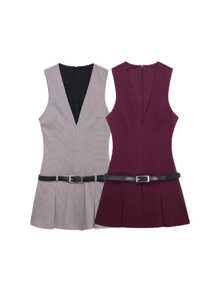 Summer Clothing Zara - Mini abito plissettato senza maniche con