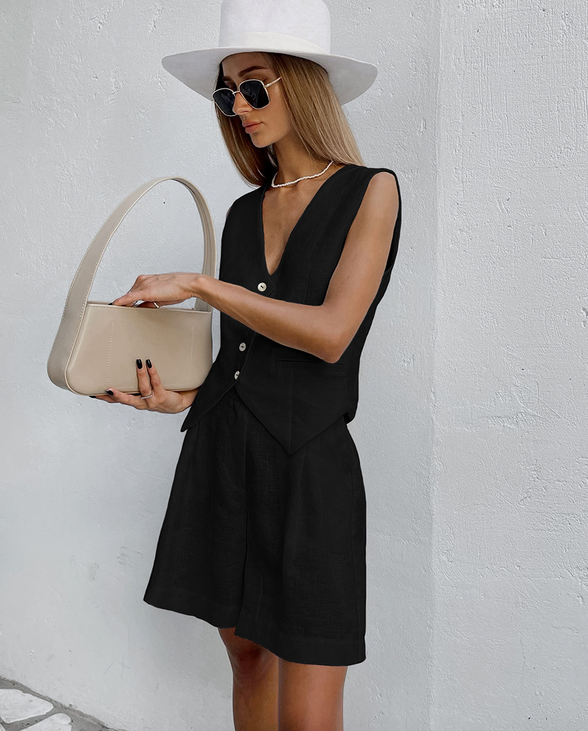 2025 Nuovo vestito Gilet + Pan - Summer Clothing Linen recensione e prezzo