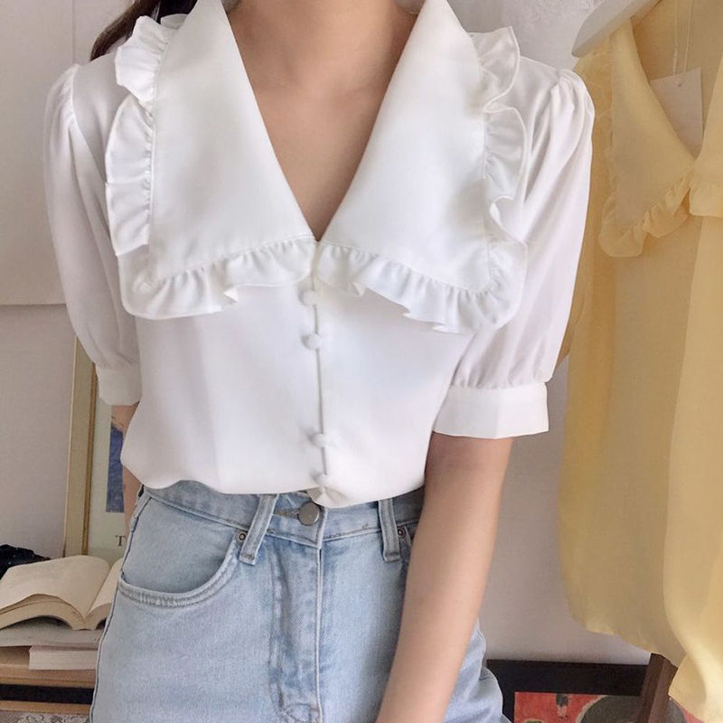 Camicette da donna Solid Ruffl - Summer Clothing Teens recensione e prezzo