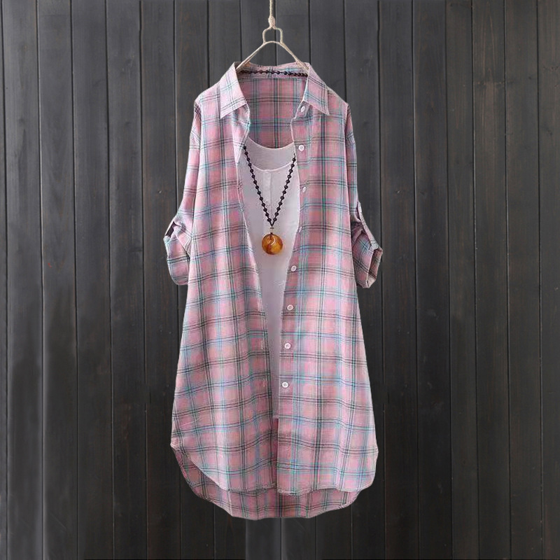 Camicia a quadri da donna esti - Summer Clothing Linen recensione e prezzo