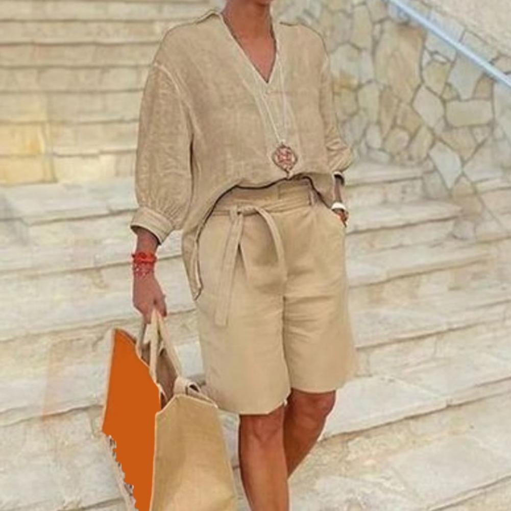 Completo due pezzi da donna in - Summer Clothing Linen recensione e prezzo